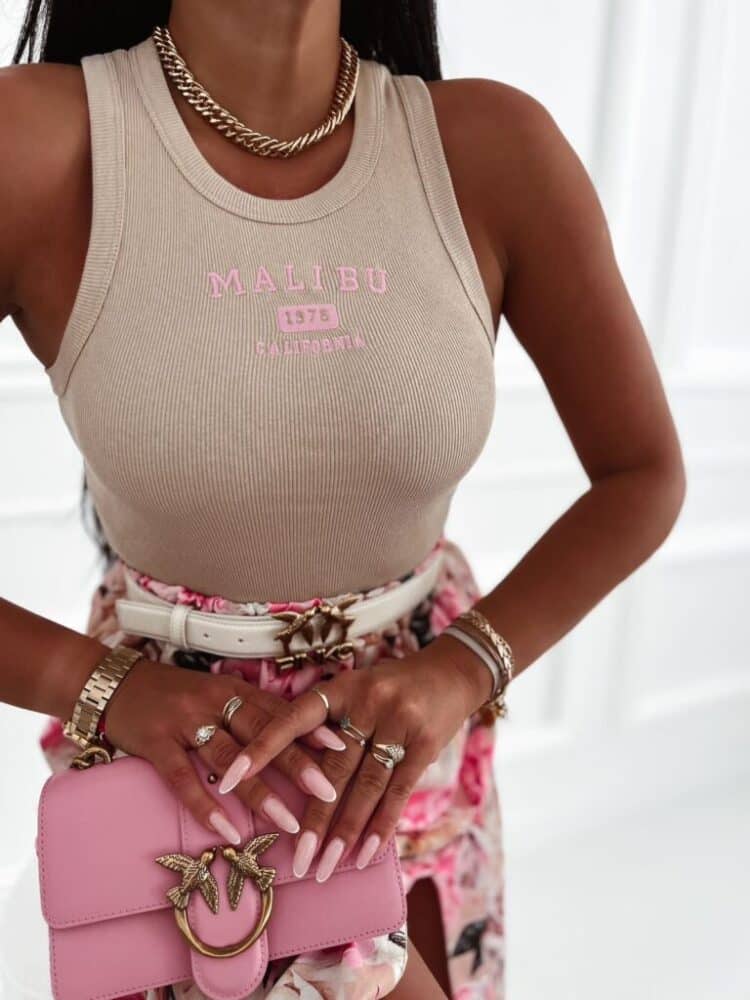 Malibu cotton ribbed top