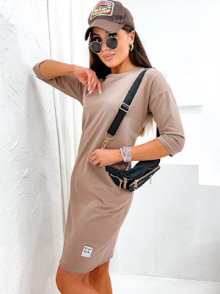 Sporty cotton tunic dress