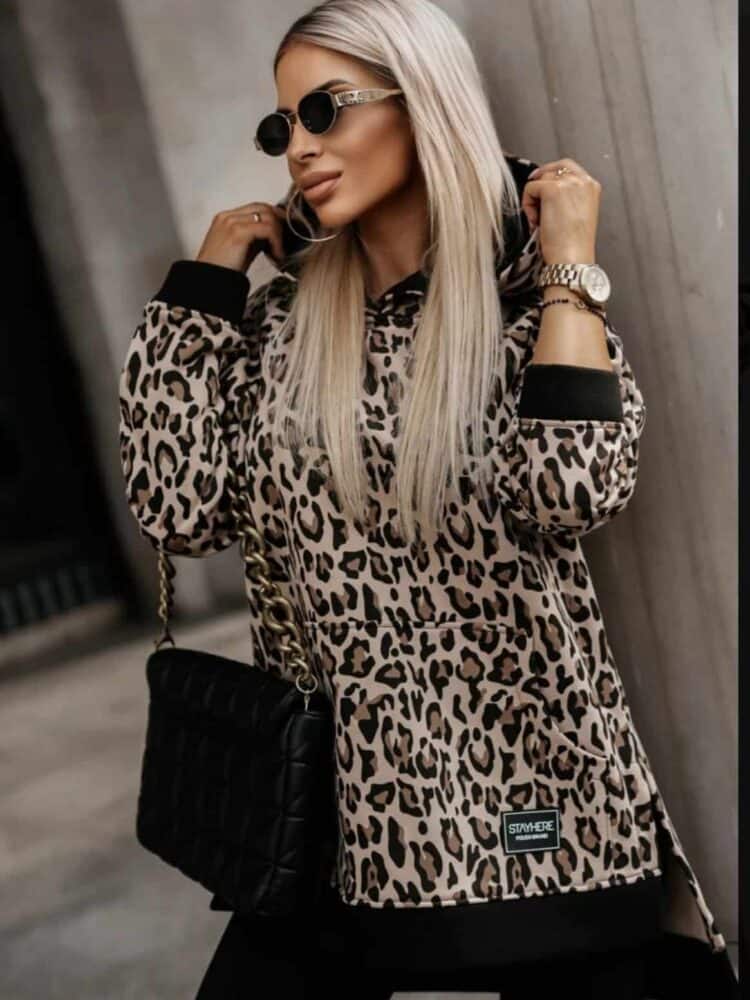 Warm-up sweatshirt Leopard