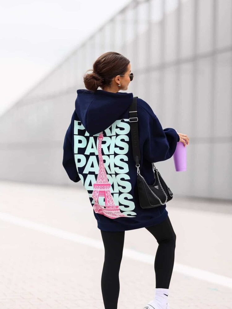 Insulated over size sweatshirt Paris