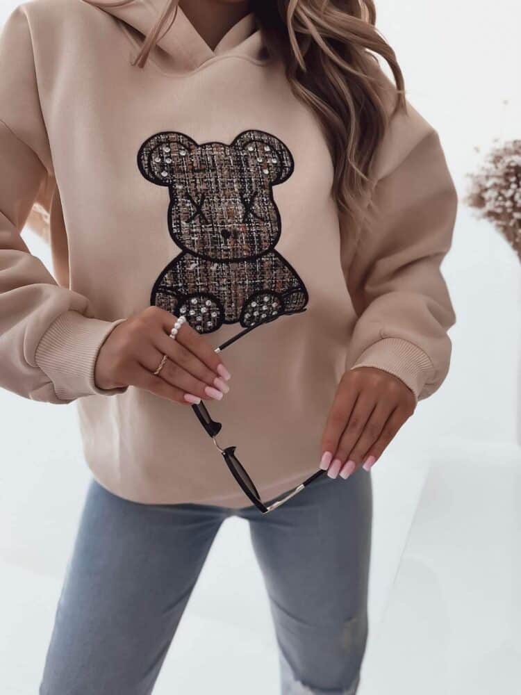 Insulated hooded teddy bear sweatshirt