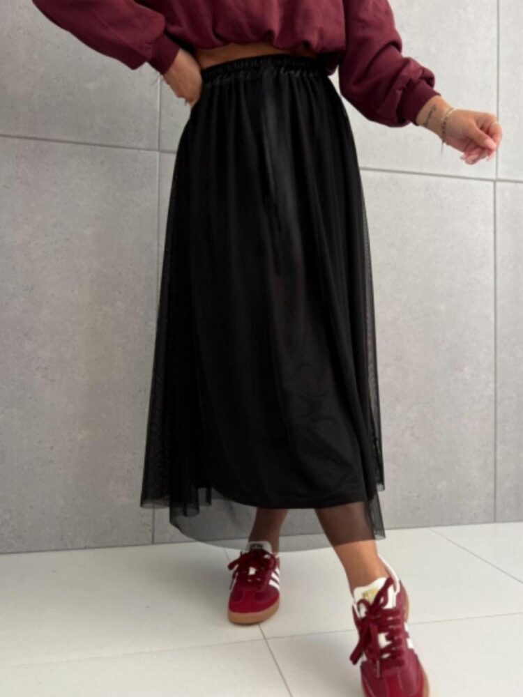 Tulle skirt black maroon chocolate