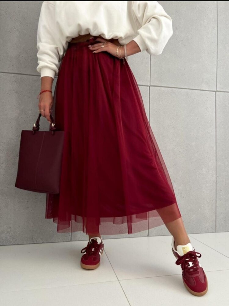 Tulle skirt black maroon chocolate