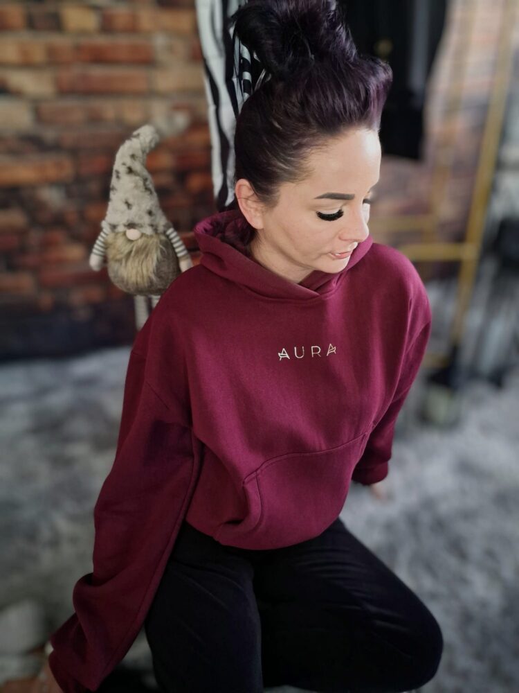 Aura insulated burgundy sweatshirt