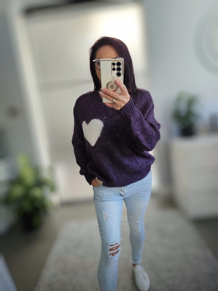 Heart mohair jumper