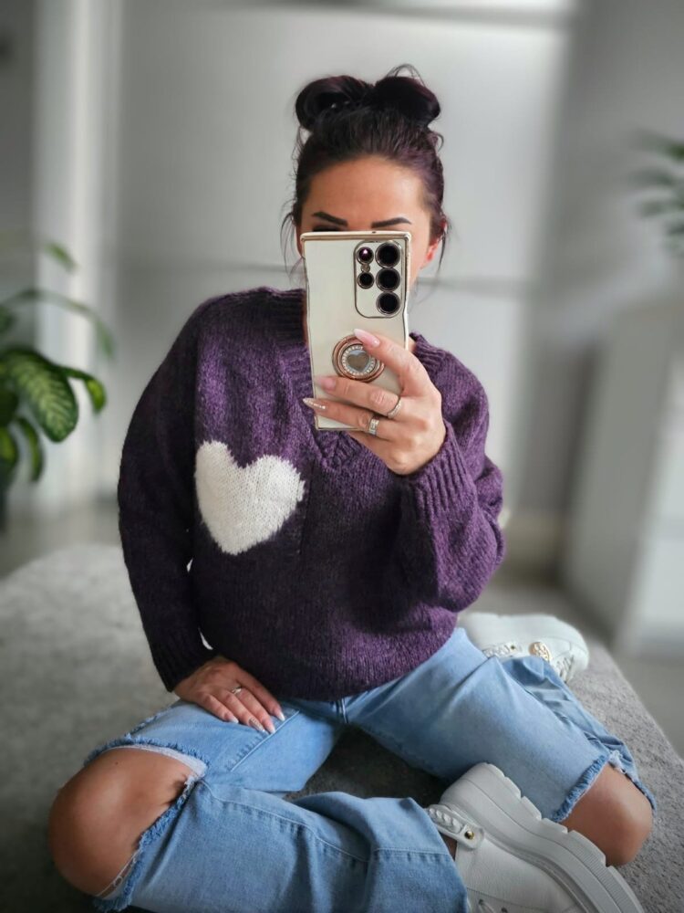 Heart mohair jumper