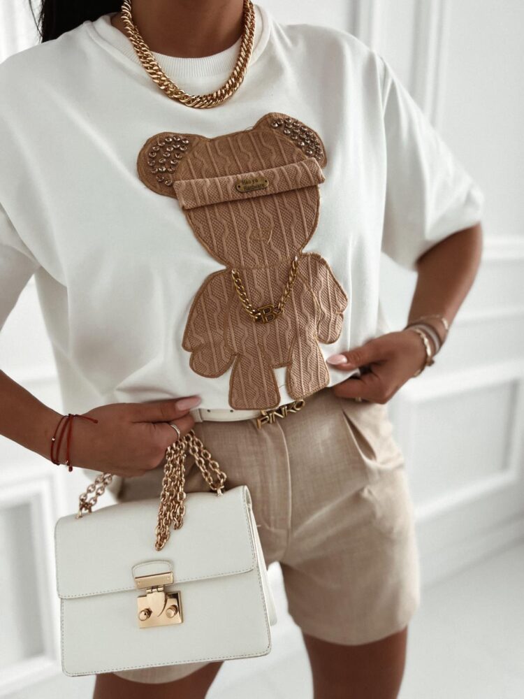 T shirt like a blouse Teddy bear thicker cotton