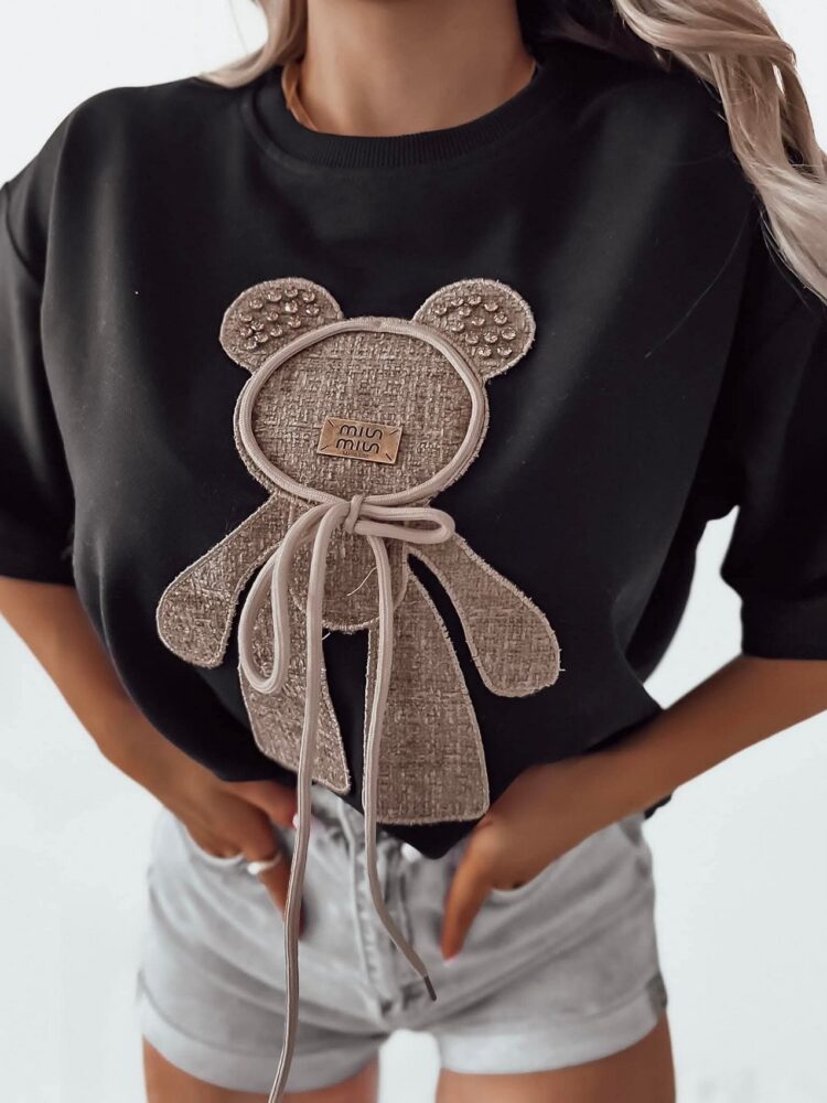 Tshirt sweatshirt in thicker cotton Teddy bear