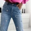 Jeansy Mom Fit zdobione M. Sara - obrazek 6