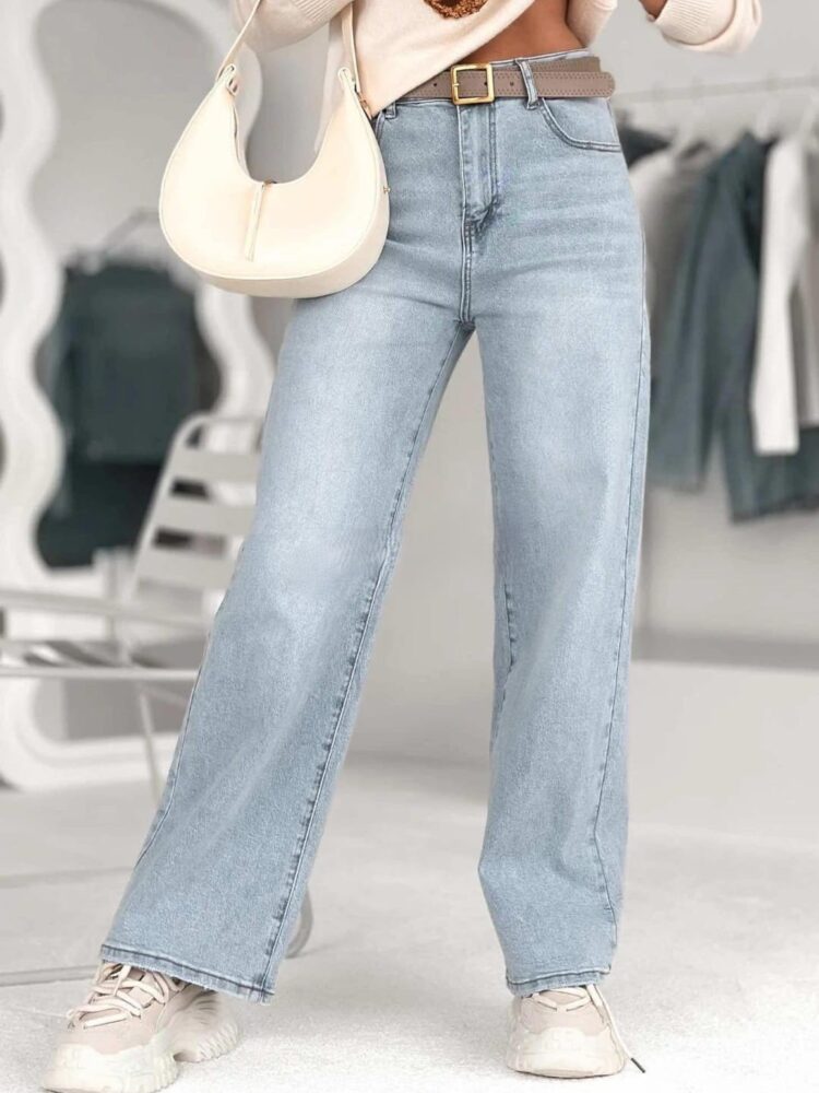 M.Sara jeans with belt model seamed