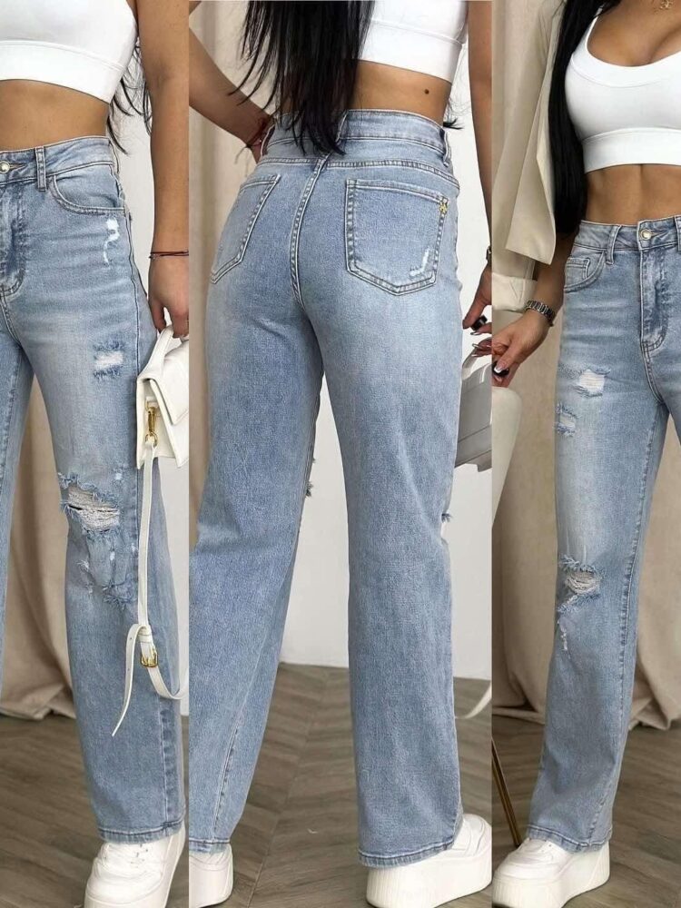 Jeans wide leg holes M.Sara