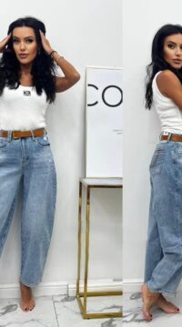 M.Sara Baloon jeans with belt