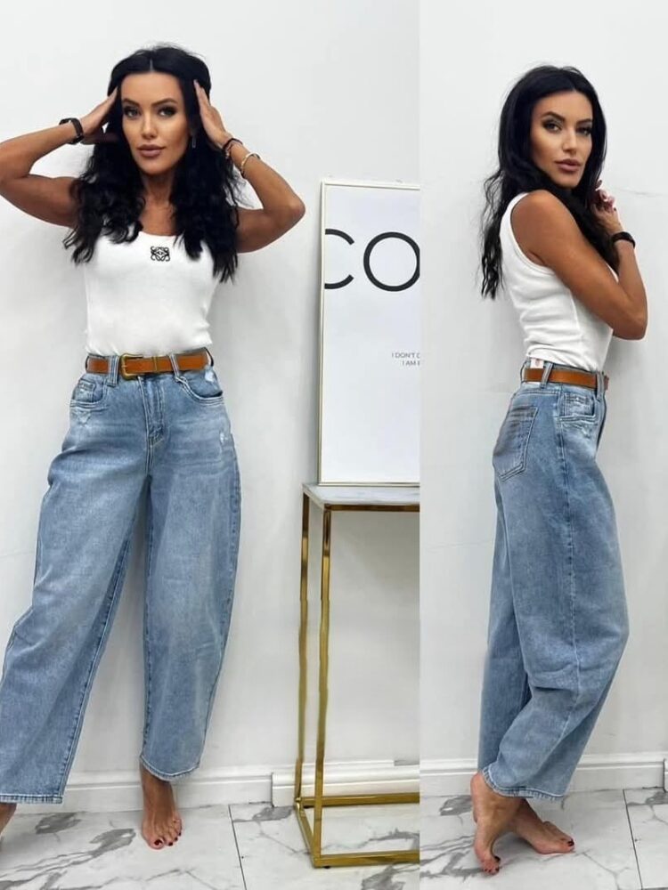 M.Sara Baloon jeans with belt