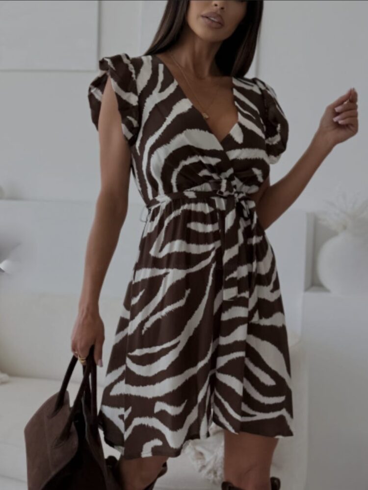 Chocolate zebra dress