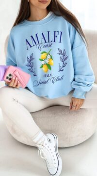 Cotton oversize print sweatshirt