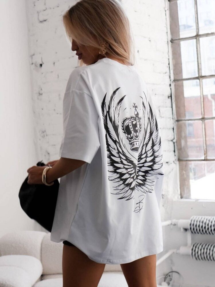 T shirt oversize Skrzydła Ola Bianka - obrazek 7