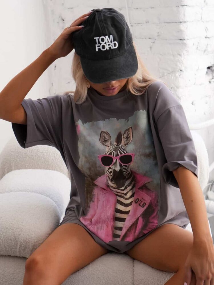 T shirt oversize Zebra Ola Bianka - obrazek 6