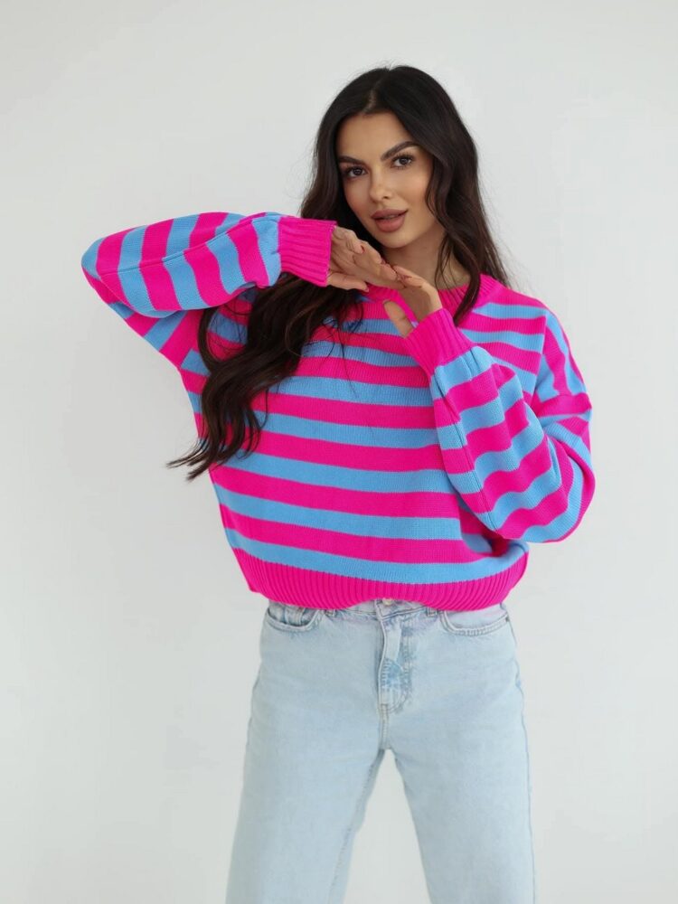 Wiosenny sweter w pasy