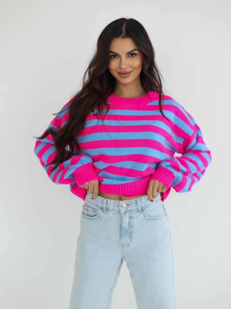 Wiosenny sweter w pasy