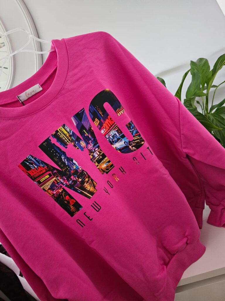Bluzy NYC  śmietanka zielona fuksja - Image 11