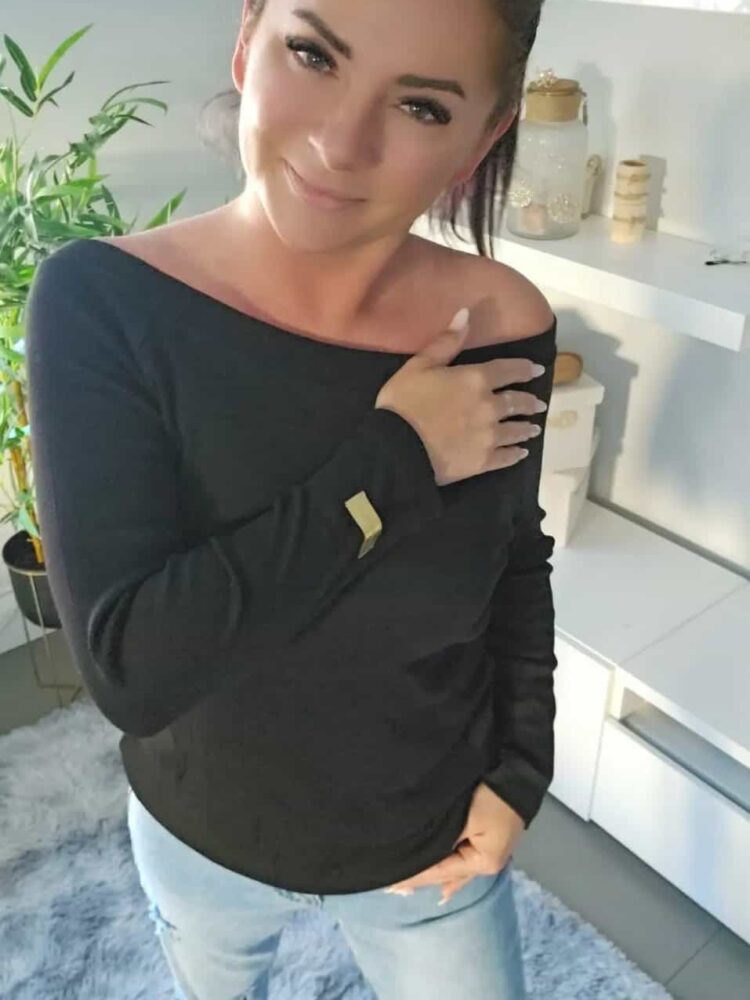 Bluzka szerszy dekolt rękaw 3/4 - Image 5