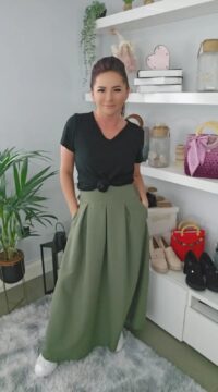 Maxi skirt with pockets