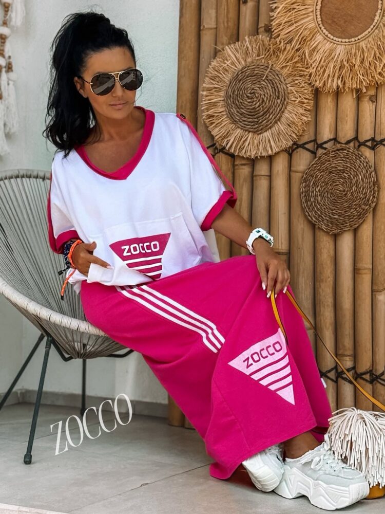 Skirt and blouse set Zocco fuchsia