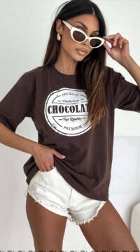 Smooth T shirt Chocolate white chocolate