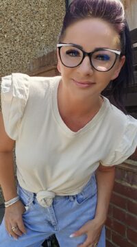 Cotton ribbed frill top