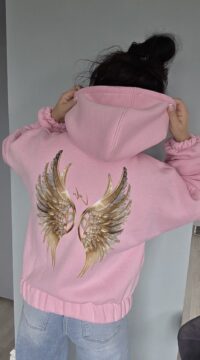 LaLu zip-up sweatshirt two colour wings