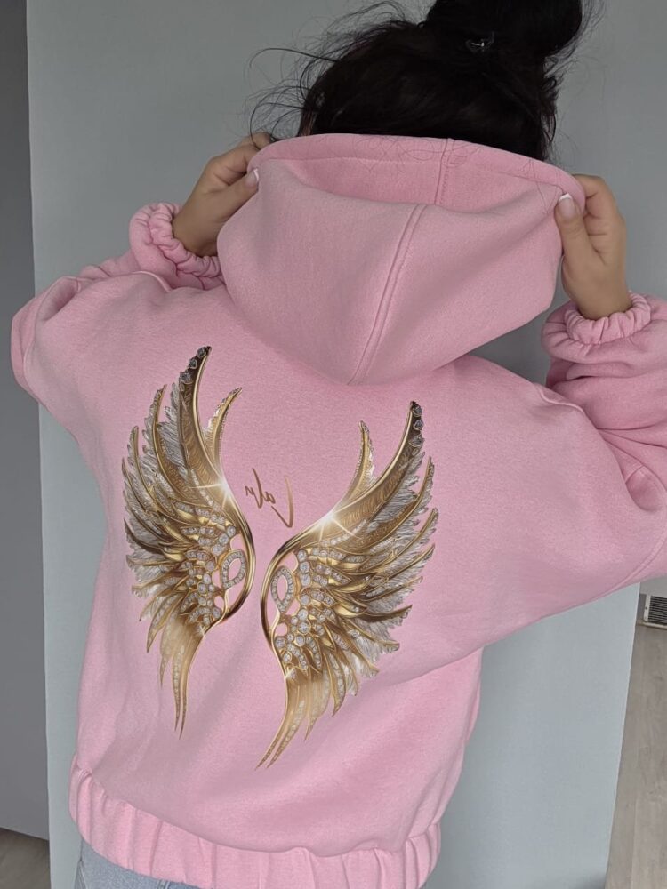 Bluza LaLu na suwak dwa kolory skrzydeł