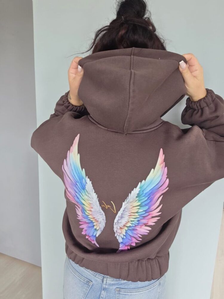 Bluza LaLu na suwak dwa kolory skrzydeł - obrazek 3